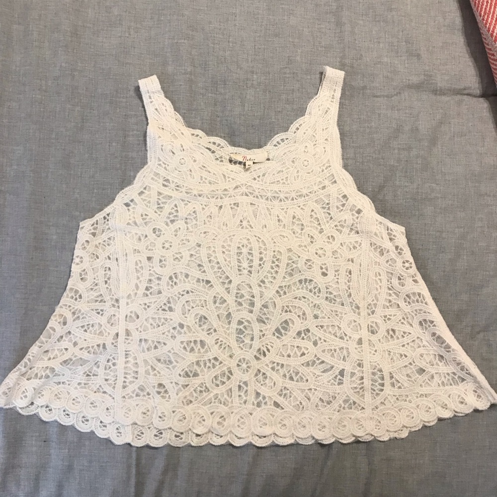 2/$12🔥 Lace Tank Top, Size Medium